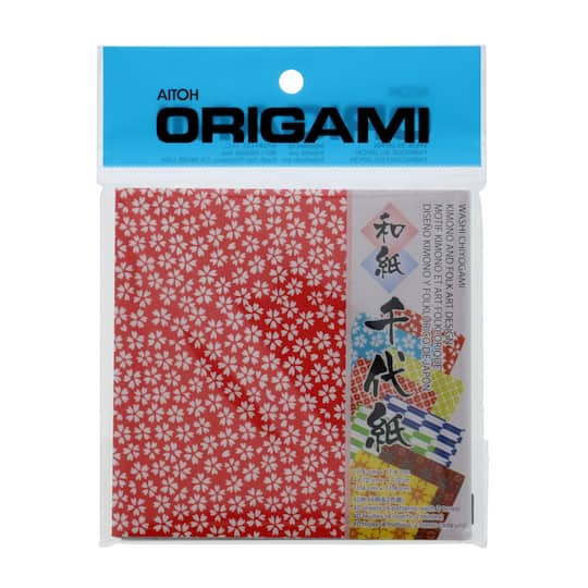 Aitoh Kimono &#x26; Folk Art 4.5&#x27;&#x27; Origami Paper, 40 Sheets